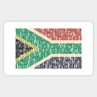 South Africa national anthem flag - Nkosi Sikelel' iAfrika Magnet